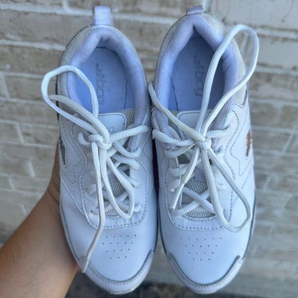 BCG White Cheerleader Sneakers – Kids' Size 2.5